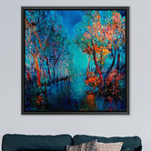 Art Prints Unique Trees by the River Printed Wall Art