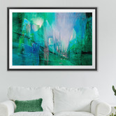 Art Prints Unique Keep Up the Pace Green Printed Wall Art