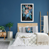Art Prints Unique Blue Bell Printed Wall Art