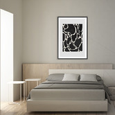 Art Prints Unique Grey Giraffe Printed Wall Art
