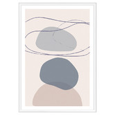 Art Prints Unique Blue New Shapes IV Printed Wall Art