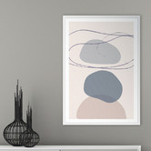 Art Prints Unique Blue New Shapes IV Printed Wall Art
