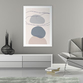 Art Prints Unique Blue New Shapes IV Printed Wall Art