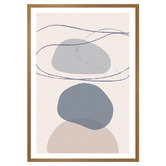 Art Prints Unique Blue New Shapes IV Printed Wall Art