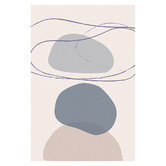 Art Prints Unique Blue New Shapes IV Printed Wall Art