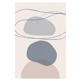 Art Prints Unique Blue New Shapes IV Printed Wall Art