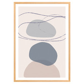 Art Prints Unique Blue New Shapes IV Printed Wall Art