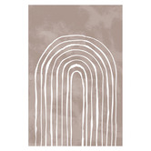 Art Prints Unique Arch One Way III White Printed Wall Art