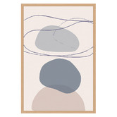 Art Prints Unique Blue New Shapes IV Printed Wall Art