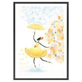 Art Prints Unique Yellow Singing in the Rain Printed Wall Art