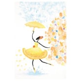 Art Prints Unique Yellow Singing in the Rain Printed Wall Art