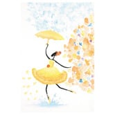 Art Prints Unique Yellow Singing in the Rain Printed Wall Art