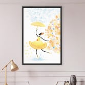 Art Prints Unique Yellow Singing in the Rain Printed Wall Art