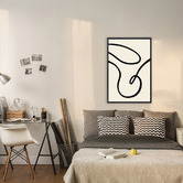 Art Prints Unique Black Lines II Printed Wall Art