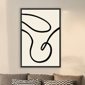 Art Prints Unique Black Lines II Printed Wall Art