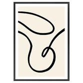 Art Prints Unique Black Lines II Printed Wall Art
