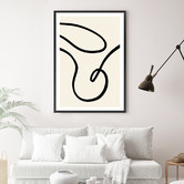 Art Prints Unique Black Lines II Printed Wall Art