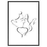 Art Prints Unique The Kiss Printed Wall Art