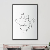 Art Prints Unique The Kiss Printed Wall Art
