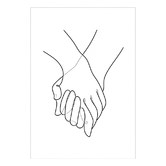 Art Prints Unique Holding Hands Printed Wall Art