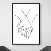 Art Prints Unique Holding Hands Printed Wall Art
