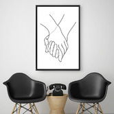Art Prints Unique Holding Hands Printed Wall Art
