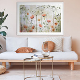 Art Prints Unique Poppy Meadow Printed Wall Art
