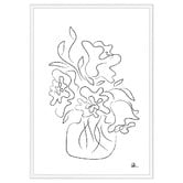 Art Prints Unique White Flower Bouquet Printed Wall Art
