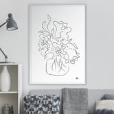 Art Prints Unique White Flower Bouquet Printed Wall Art