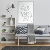 Art Prints Unique White Flower Bouquet Printed Wall Art