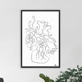 Art Prints Unique White Flower Bouquet Printed Wall Art