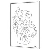Art Prints Unique White Flower Bouquet Printed Wall Art