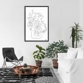 Art Prints Unique White Flower Bouquet Printed Wall Art
