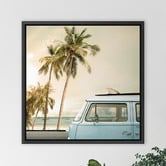 Art Prints Unique Kombi at the Coast Printed Wall Art
