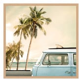 Art Prints Unique Kombi at the Coast Printed Wall Art