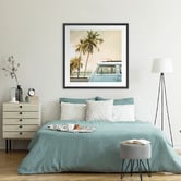 Art Prints Unique Kombi at the Coast Printed Wall Art