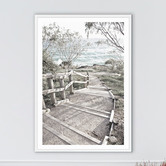 Art Prints Unique Stradbroke Boardwalk Printed Wall Art