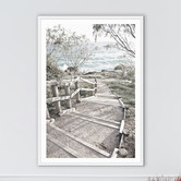 Art Prints Unique Stradbroke Boardwalk Printed Wall Art