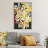 Art Prints Unique Golden Roses Printed Wall Art