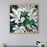 Art Prints Unique White Agapantha Printed Wall Art
