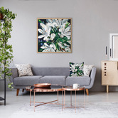 Art Prints Unique White Agapantha Printed Wall Art