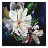 Art Prints Unique Magnolia on Blue Printed Wall Art