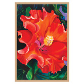 Art Prints Unique Red Hibiscus Printed Wall Art