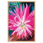Art Prints Unique Pink Dahlia Printed Wall Art