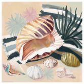Art Prints Unique Sea Shell Grass Canvas Wall Art