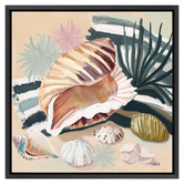 Art Prints Unique Sea Shell Grass Canvas Wall Art