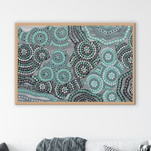 Art Prints Unique Teal Bahna Gratitude I Canvas Wall Art