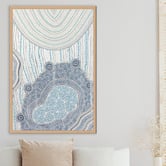 Art Prints Unique Blue Gwong Gung II Canvas Wall Art