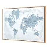 Art Prints Unique World Map Segmented Canvas Wall Art
