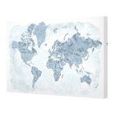 Art Prints Unique World Map Segmented Canvas Wall Art